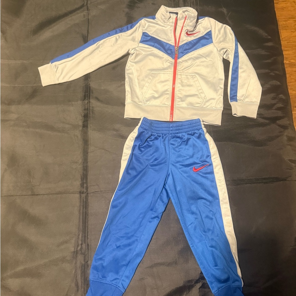 Nike Blue and Gray Kids' Tracksuit